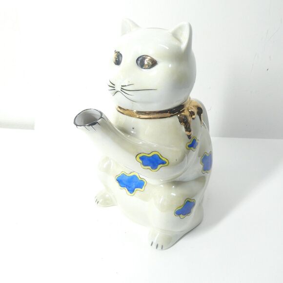 Cat Shaped Teapot Figural Vintage Goldcastle - Picture 1 of 11